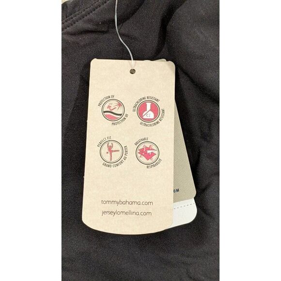 Tommy Bahama Womens Size Small Black Pearl Over The Shoulder V Neck Tankini Top - Picture 10 of 13